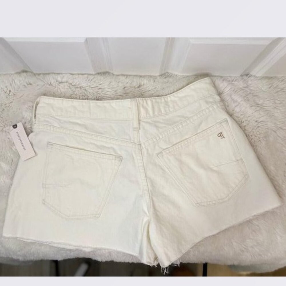 Anthropologie The Devon Denim Shorts by Pilcro in Ivory – Size 28 - NWT - Picture 6 of 7